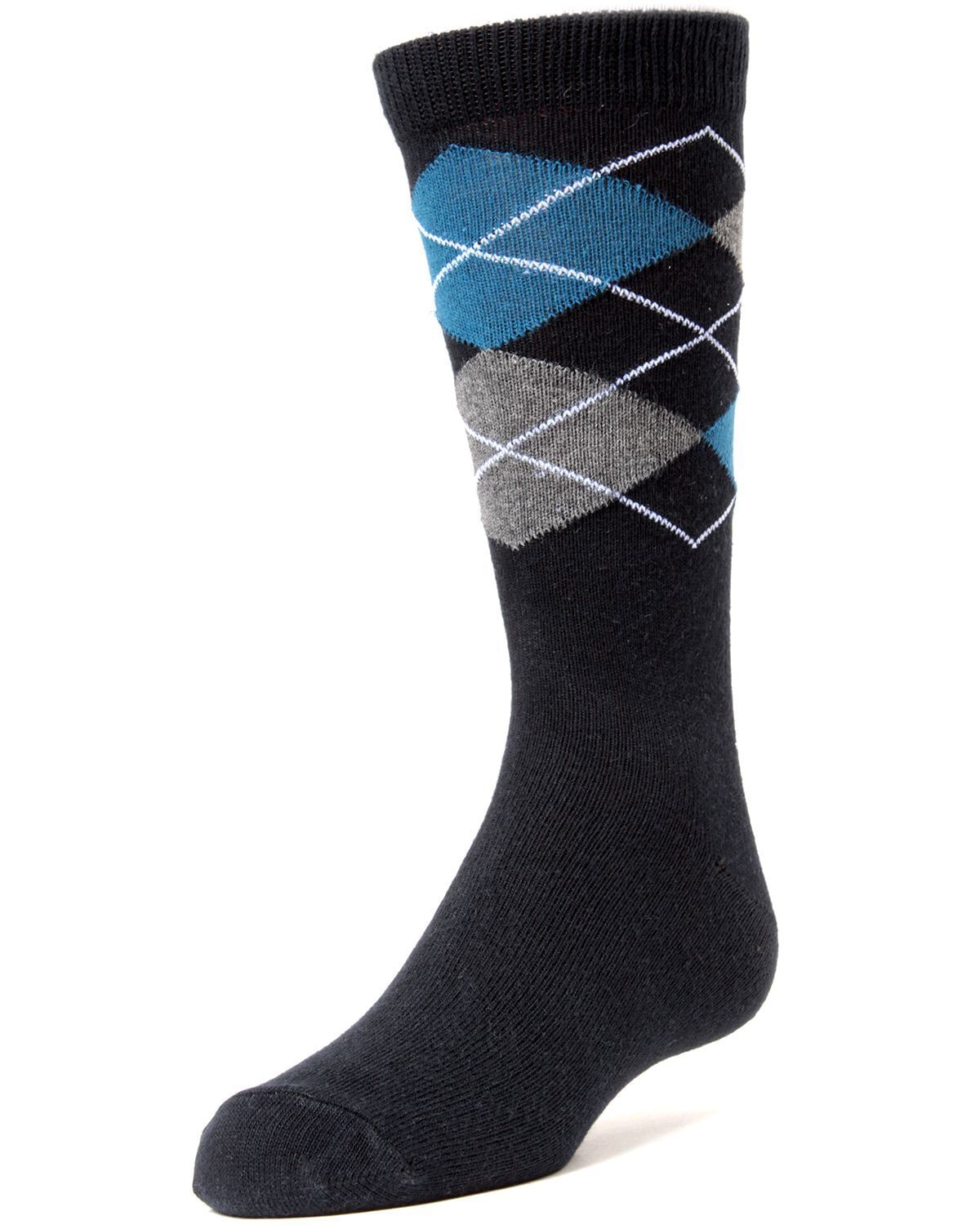 Memoi Prim and Preppy Boys Cotton Blend Argyle Socks - Mk-132