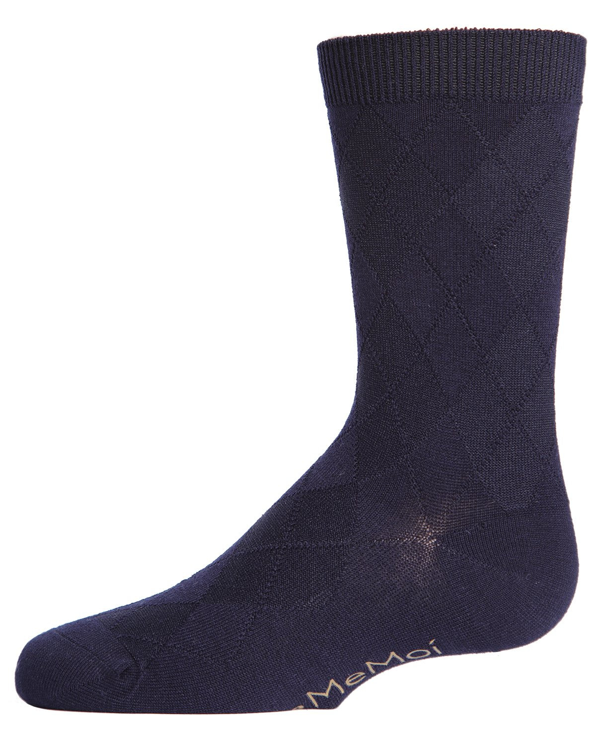 All Over Argyle Boys Cotton Blend Dress Crew Socks