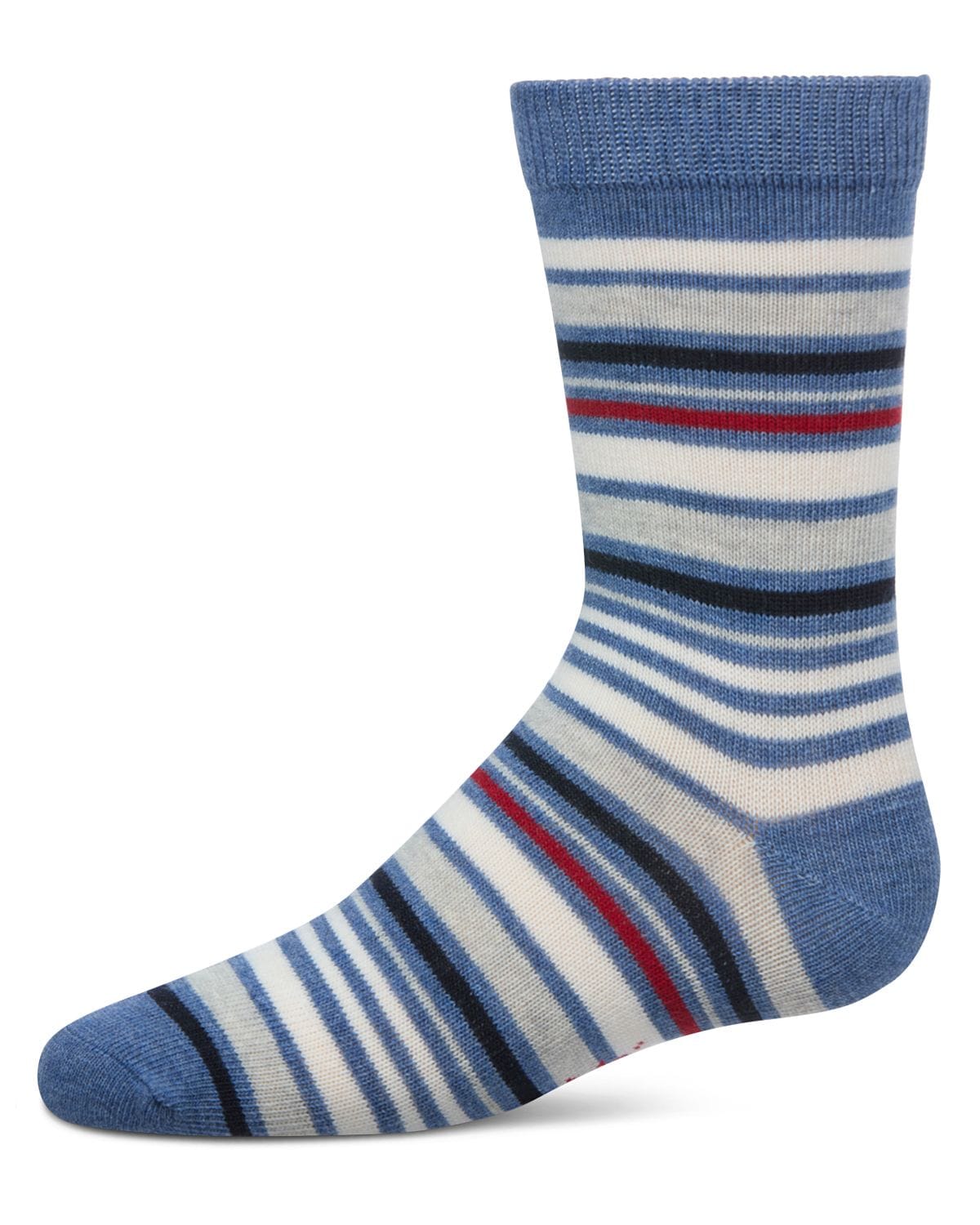 Memoi Boys Multi Stripe Crew Socks