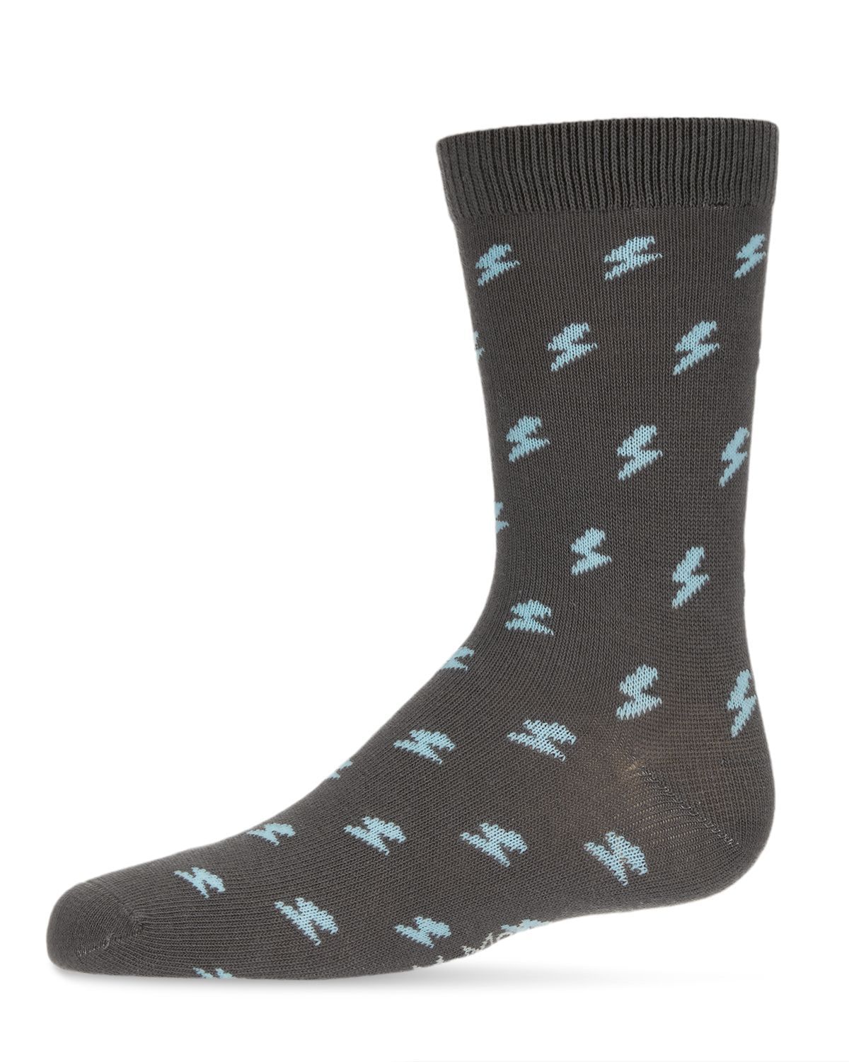 Memoi Boys' Lightning Bolt Crew Socks