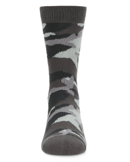 Camouflage Cotton Blend Boys Crew Sock