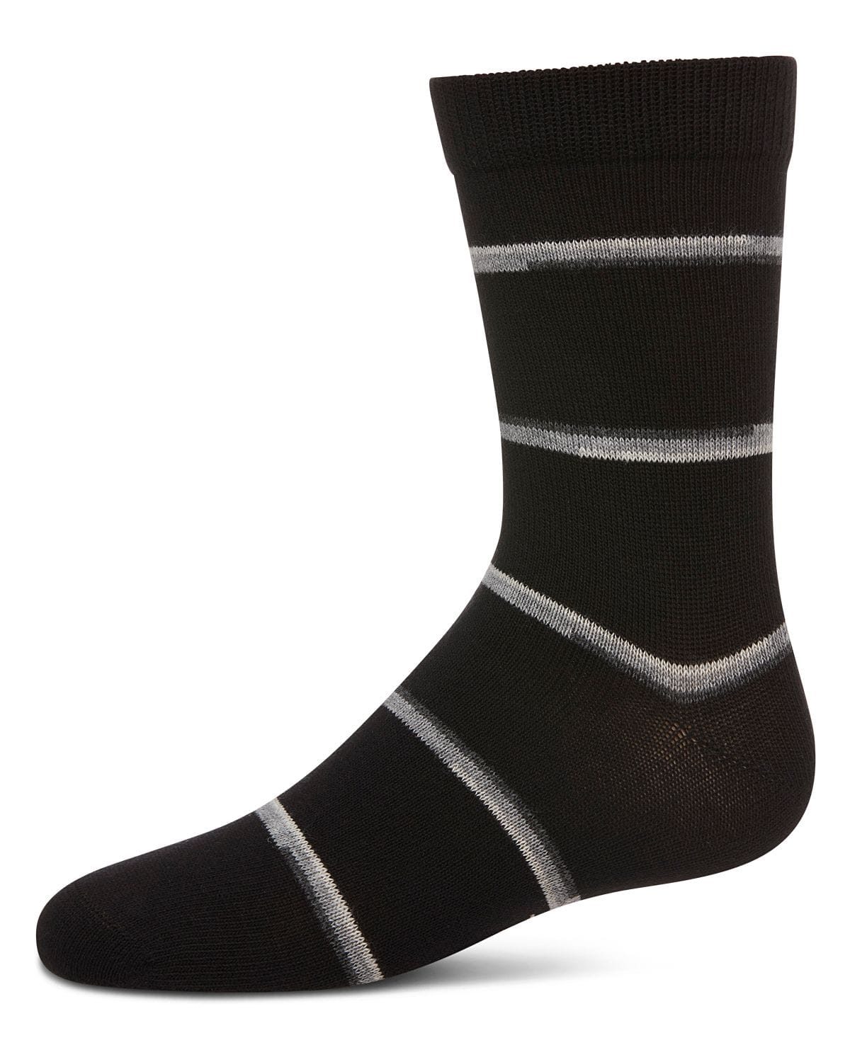 Memoi Spacedye Stripe Boys Cotton Blend Crew Sock