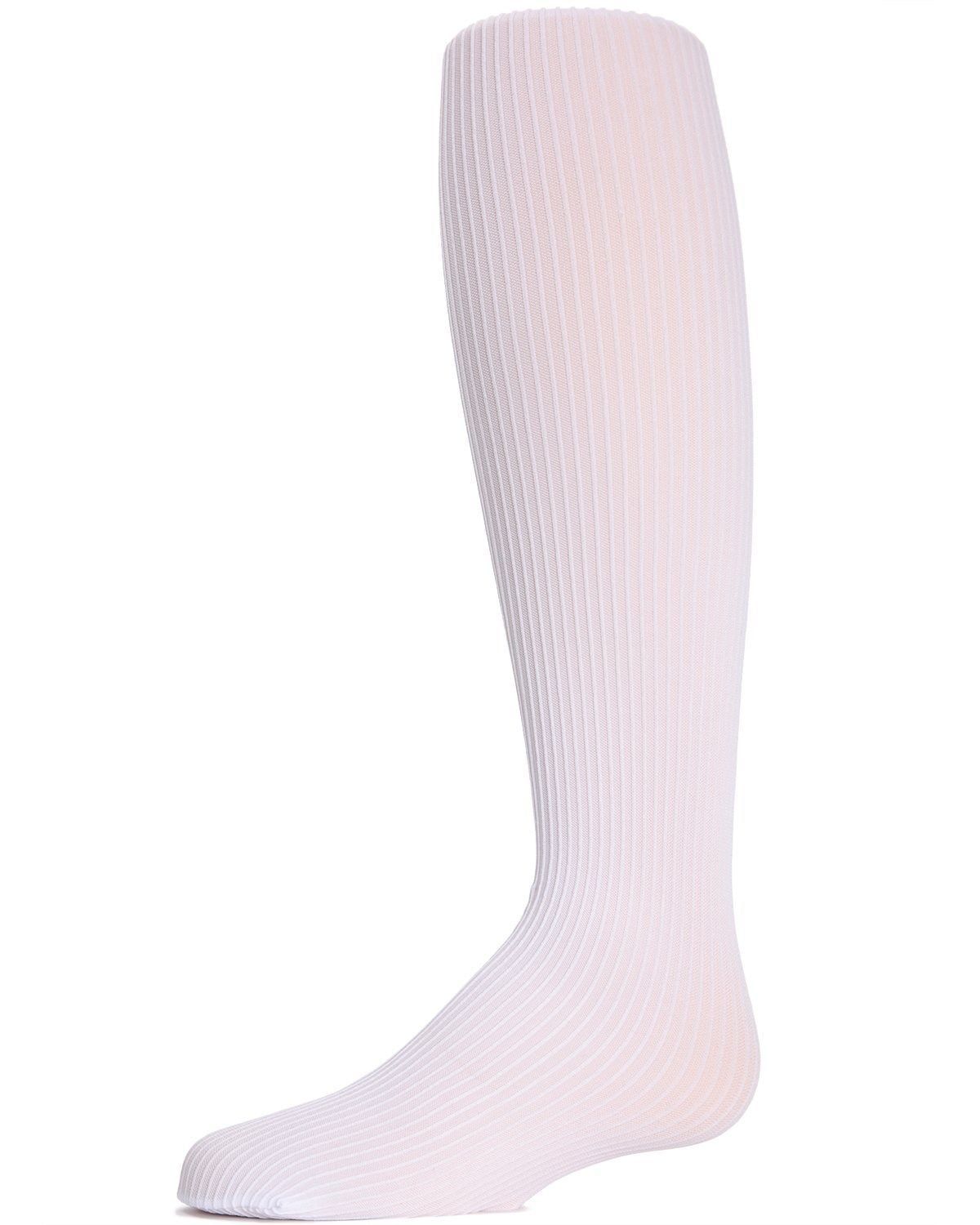 Memoi Textured Toes Girls Ribbed Tights