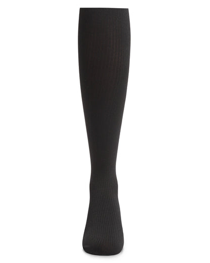 Girls' Opaque Fine Ribbed Nylon Tights