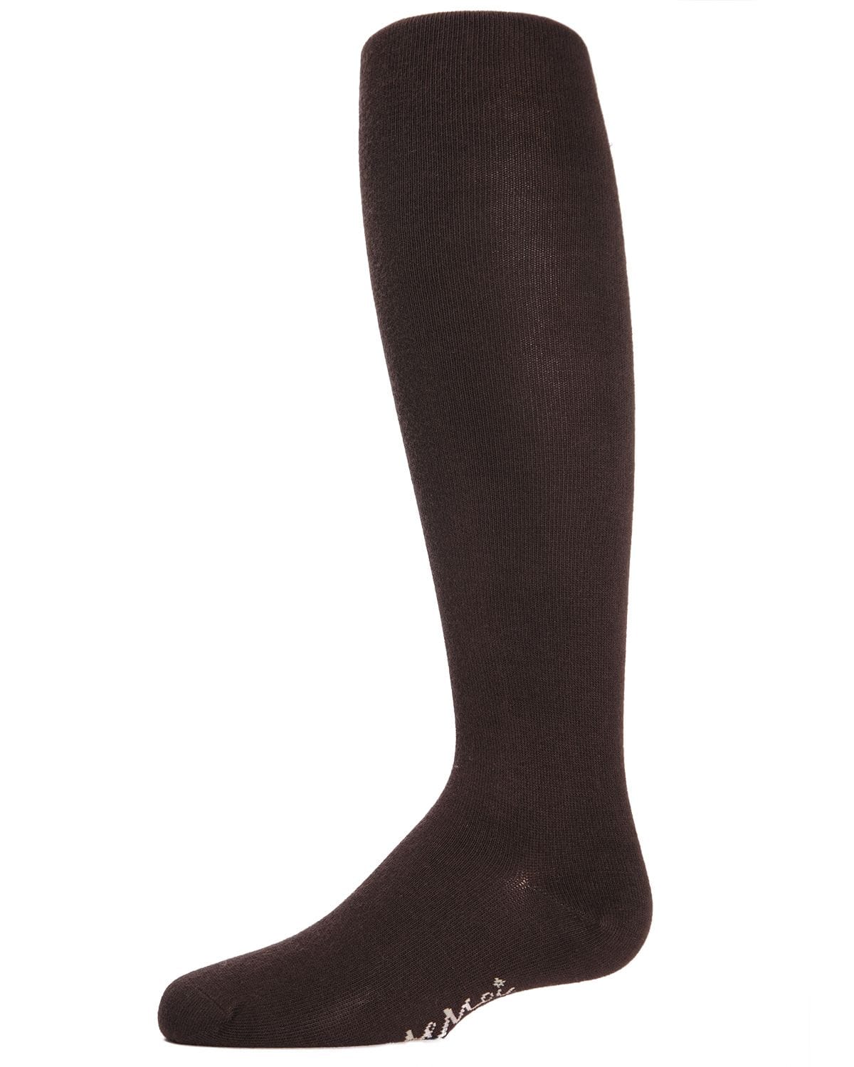 Memoi Girls Soft Pima Cotton Opaque Tights Brown - Mk-301