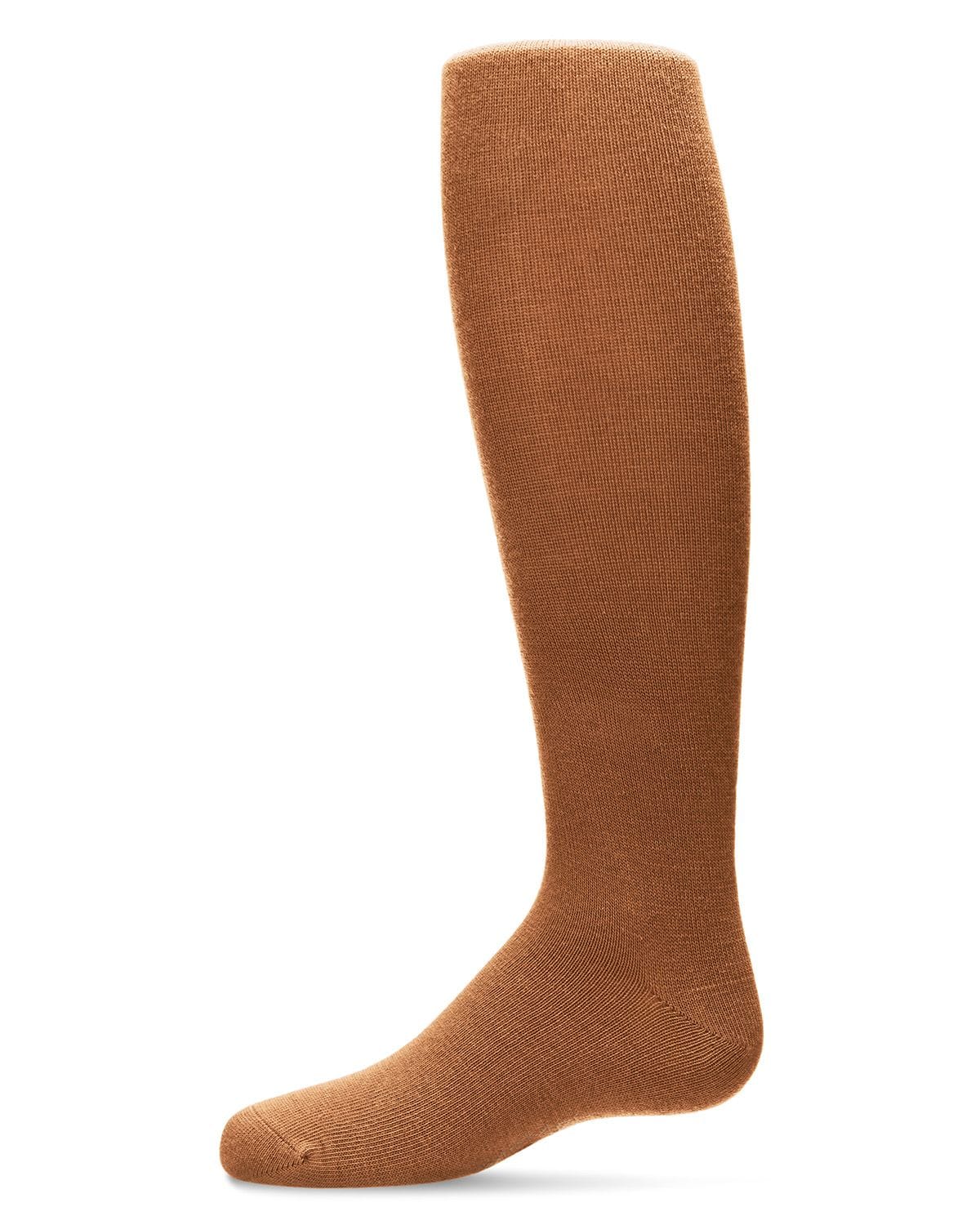 Memoi Girls Soft Pima Cotton Opaque Tights Toffee - Mk-301