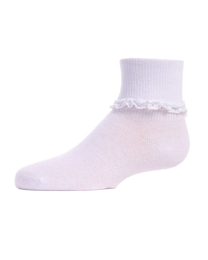 Girls Ruffle Eyelet Infant Cotton Blend Anklet Socks