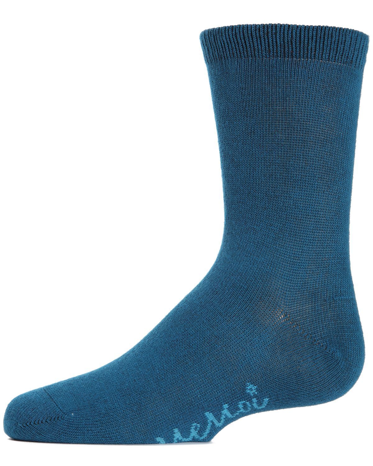 Memoi Kids Basic Cotton Blend Crew Socks - Mk-5104