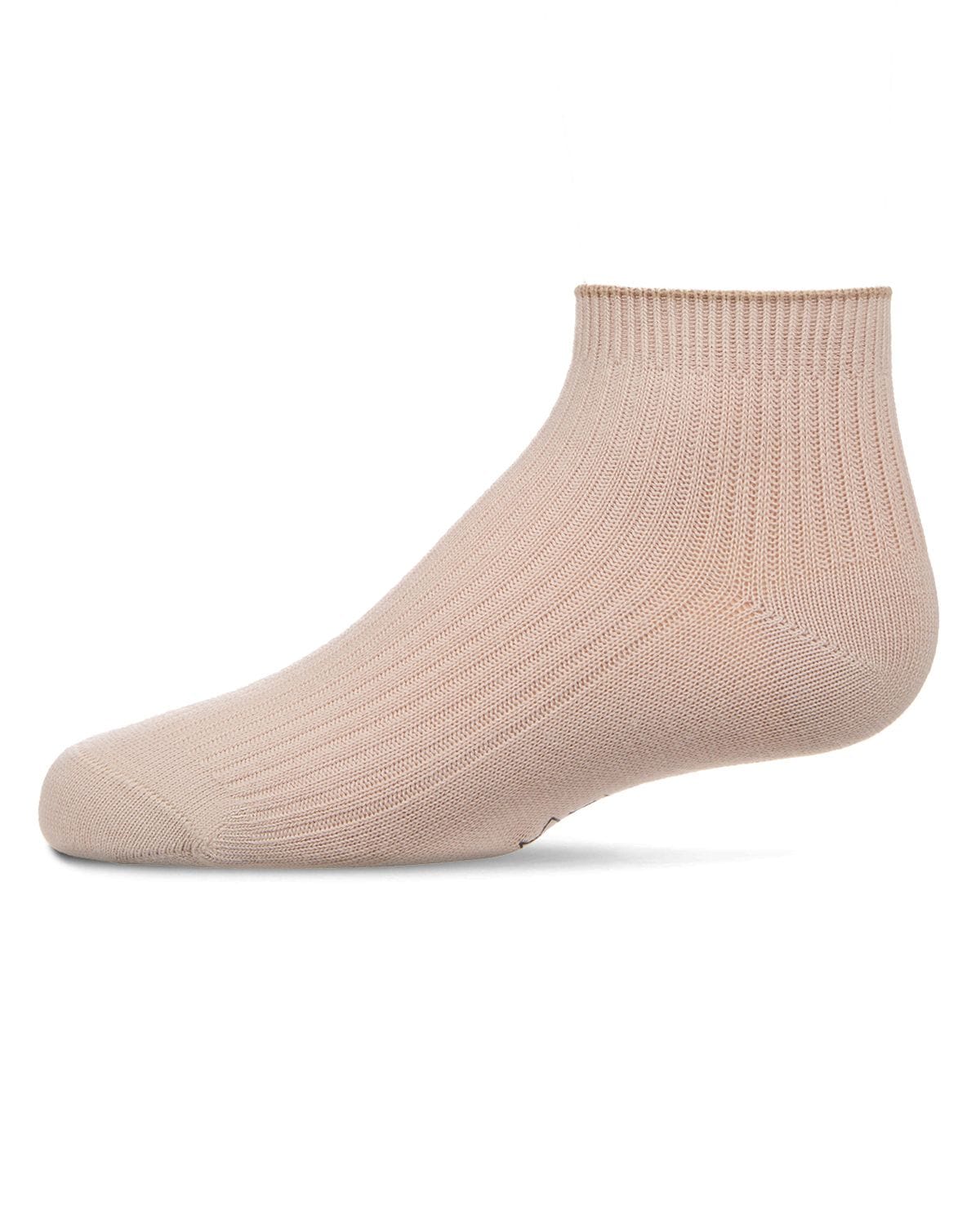 Memoi Thin Ribbed Cotton Kids Anklet Sock