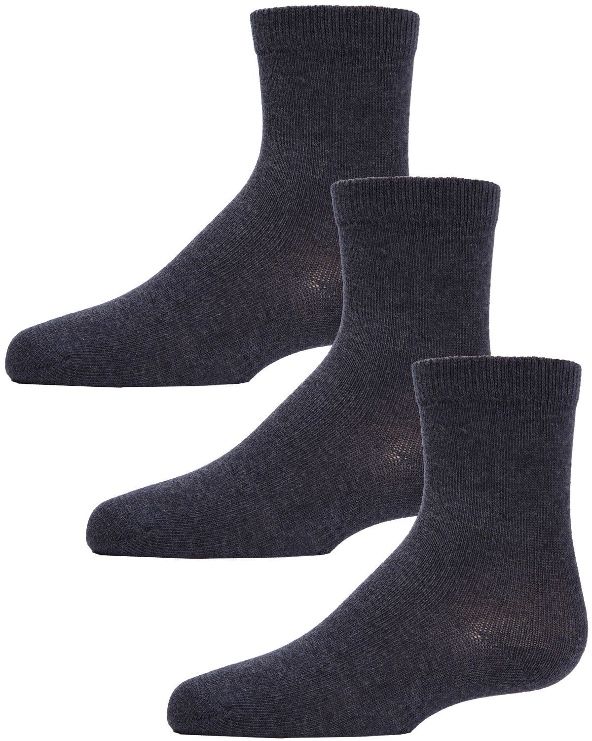 Memoi Unisex Cotton Blend Mid-Cut Socks 3-Pack