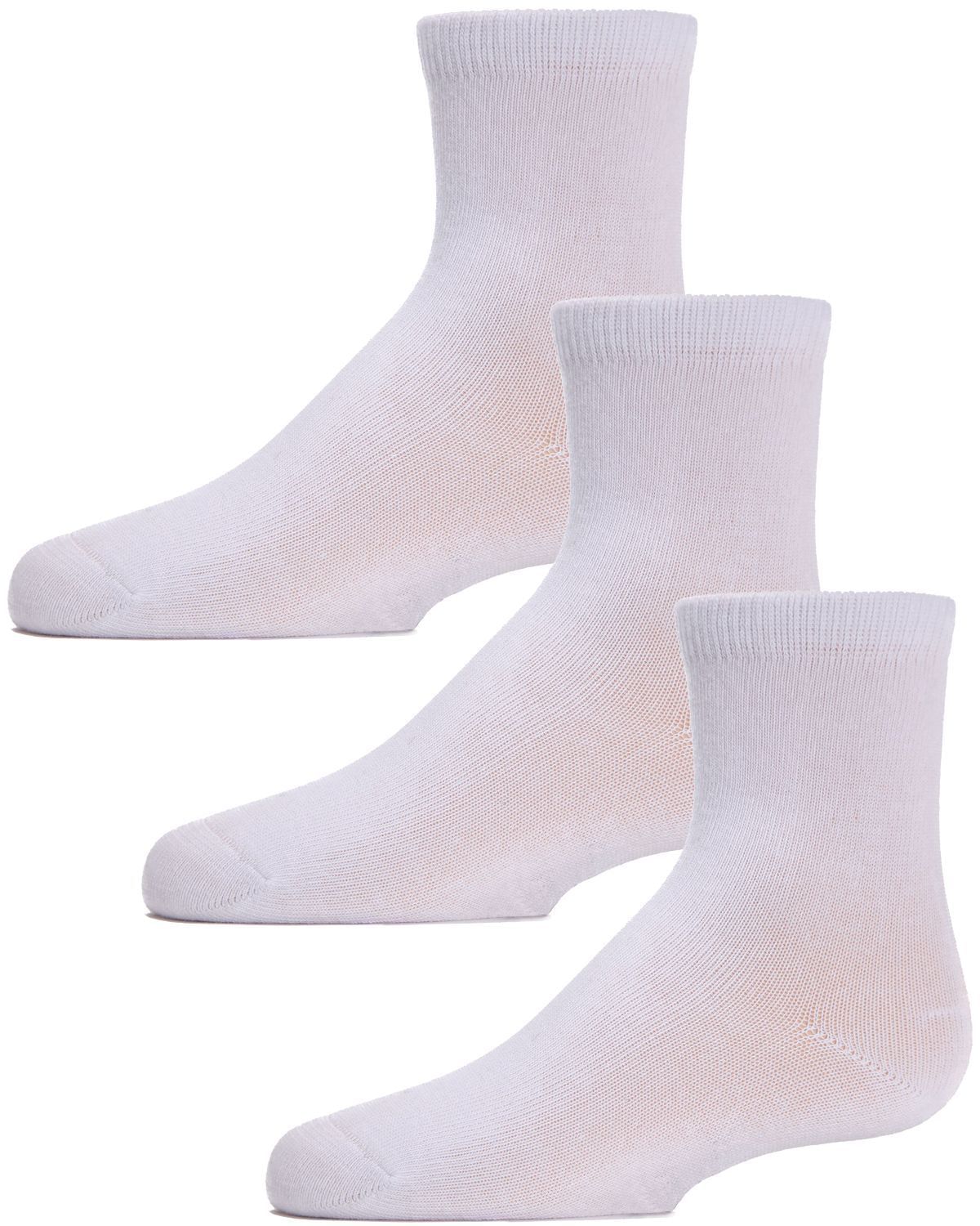 Memoi Unisex Cotton Blend Mid-Cut Socks 3-Pack