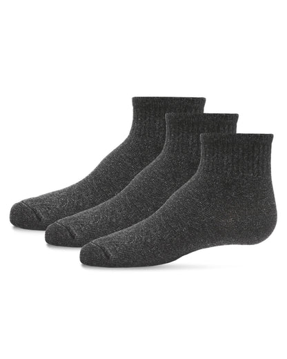 3-Pack Mid Cut Cotton Blend Kids Socks