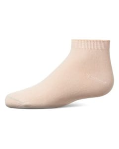 Memoi Kids Basic Soft Rayon from Bamboo Anklet Socks Peachy Pink - Mk-6066