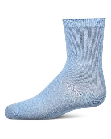 Memoi Toddlers and Kids Basic Soft Rayon from Bamboo Crew Socks Bluejay - Mk-6166