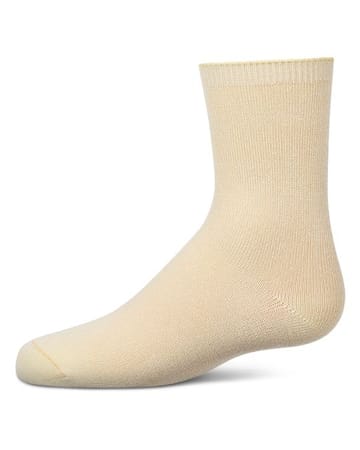 Memoi Toddlers and Kids Basic Soft Rayon from Bamboo Crew Socks Canary Yellow - Mk-6166