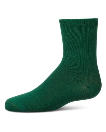 Memoi Toddlers and Kids Basic Soft Rayon from Bamboo Crew Socks Emerald Green - Mk-6166