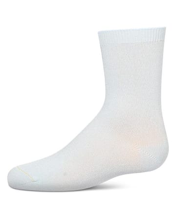 Memoi Toddlers and Kids Basic Soft Rayon from Bamboo Crew Socks Ice Blue - Mk-6166