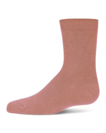 Memoi Toddlers and Kids Basic Soft Rayon from Bamboo Crew Socks Mulberry - Mk-6166