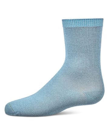 Memoi Toddlers and Kids Basic Soft Rayon from Bamboo Crew Socks River Blue - Mk-6166