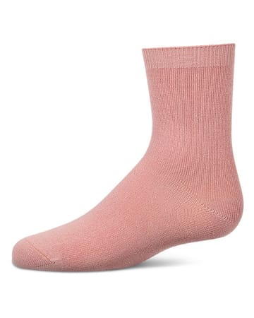 Memoi Toddlers and Kids Basic Soft Rayon from Bamboo Crew Socks Vintage Rose - Mk-6166