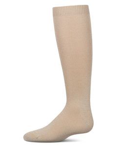 Memoi Kids Basic Soft Rayon from Bamboo Knee High Socks Almond Lurex - Mk-6266