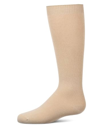 Memoi Kids Basic Soft Rayon from Bamboo Knee High Socks Almond - Mk-6266