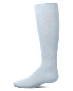 Memoi Kids Basic Soft Rayon from Bamboo Knee High Socks Baby Blue - Mk-6266
