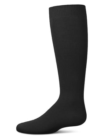 Memoi Kids Basic Soft Rayon from Bamboo Knee High Socks Black - Mk-6266