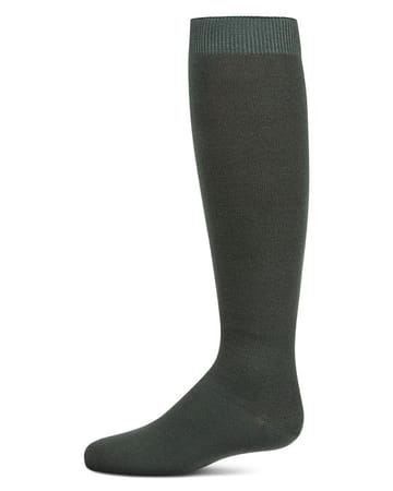 Memoi Kids Basic Soft Rayon from Bamboo Knee High Socks Cilantro - Mk-6266