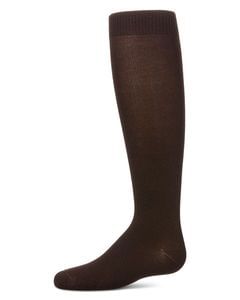 Memoi Kids Basic Soft Rayon from Bamboo Knee High Socks Coffee Bean - Mk-6266