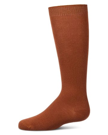 Memoi Kids Basic Soft Rayon from Bamboo Knee High Socks Cognac - Mk-6266