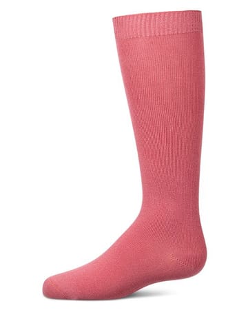 Memoi Kids Basic Soft Rayon from Bamboo Knee High Socks Coral - Mk-6266