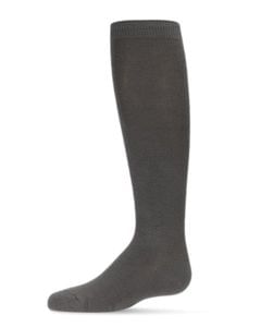 Memoi Kids Basic Soft Rayon from Bamboo Knee High Socks Dark Gray - Mk-6266