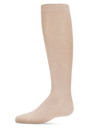 Memoi Kids Basic Soft Rayon from Bamboo Knee High Socks Latte