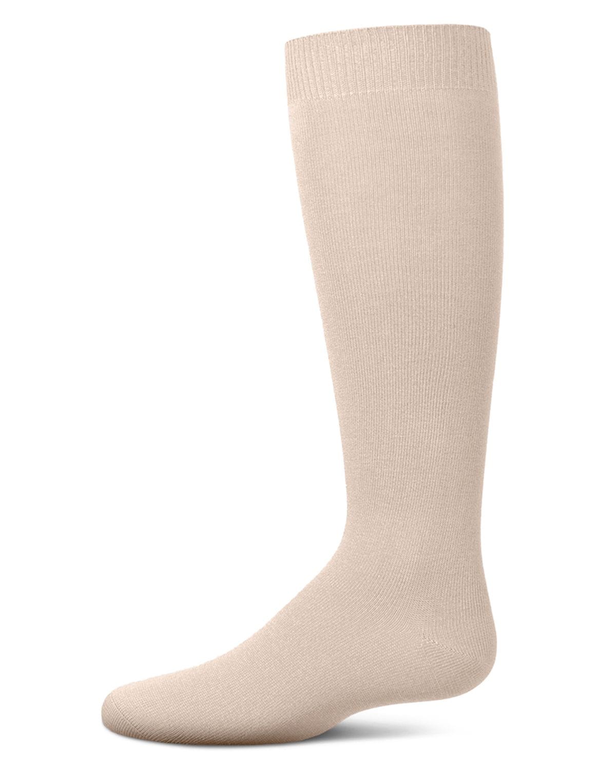 Memoi Kids Basic Soft Rayon from Bamboo Knee High Socks Latte - Mk-6266