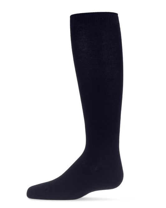 Memoi Kids Basic Soft Rayon from Bamboo Knee High Socks Navy - Mk-6266