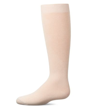Memoi Kids Basic Soft Rayon from Bamboo Knee High Socks Peachy Pink - Mk-6266