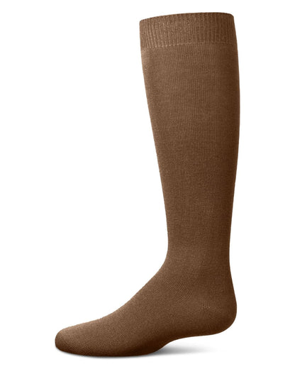 Memoi Kids Basic Soft Rayon from Bamboo Knee High Socks Toffee - Mk-6266