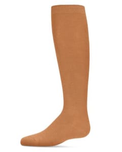 Memoi Kids Basic Soft Rayon from Bamboo Knee High Socks Toffee - Mk-6266