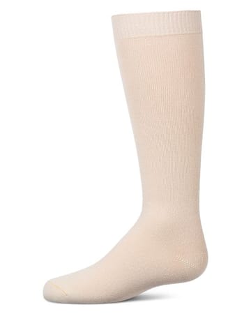 Memoi Kids Basic Soft Rayon from Bamboo Knee High Socks Vanilla - Mk-6266