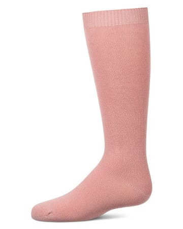Memoi Kids Basic Soft Rayon from Bamboo Knee High Socks Vintage Rose - Mk-6266