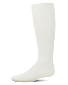 Memoi Kids Basic Soft Rayon from Bamboo Knee High Socks Winter White - Mk-6266