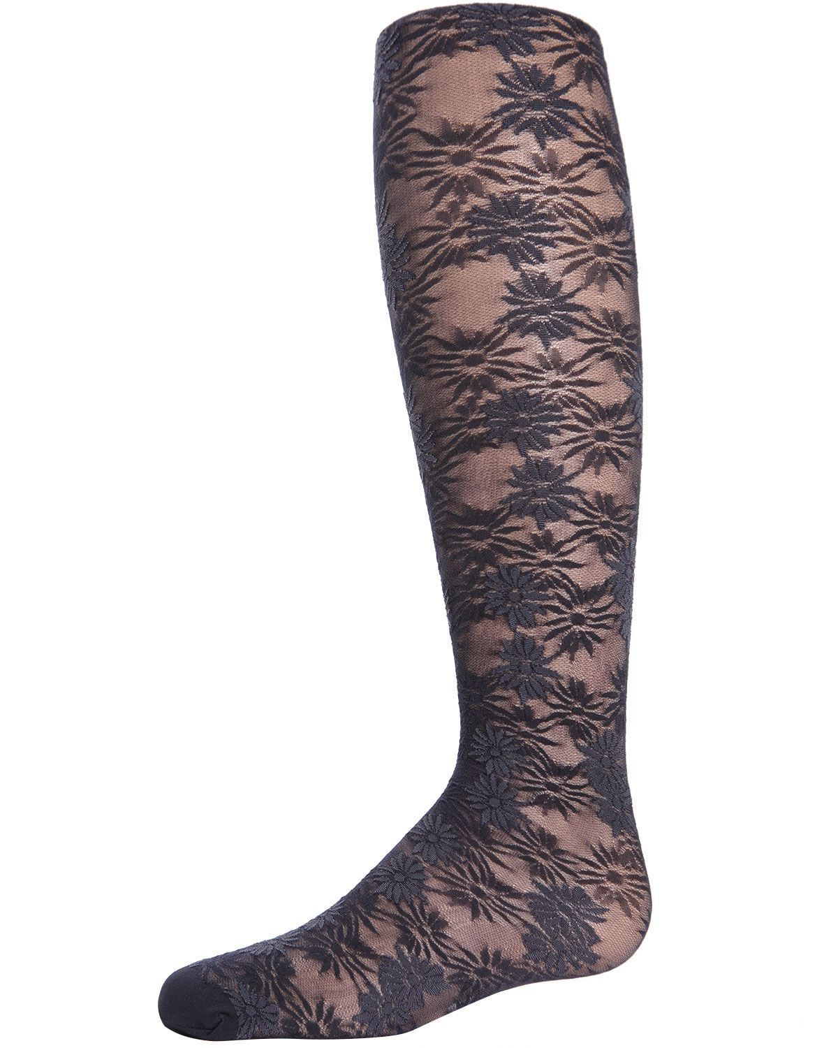 Memoi Girls Flower Bunches Sheer Tights