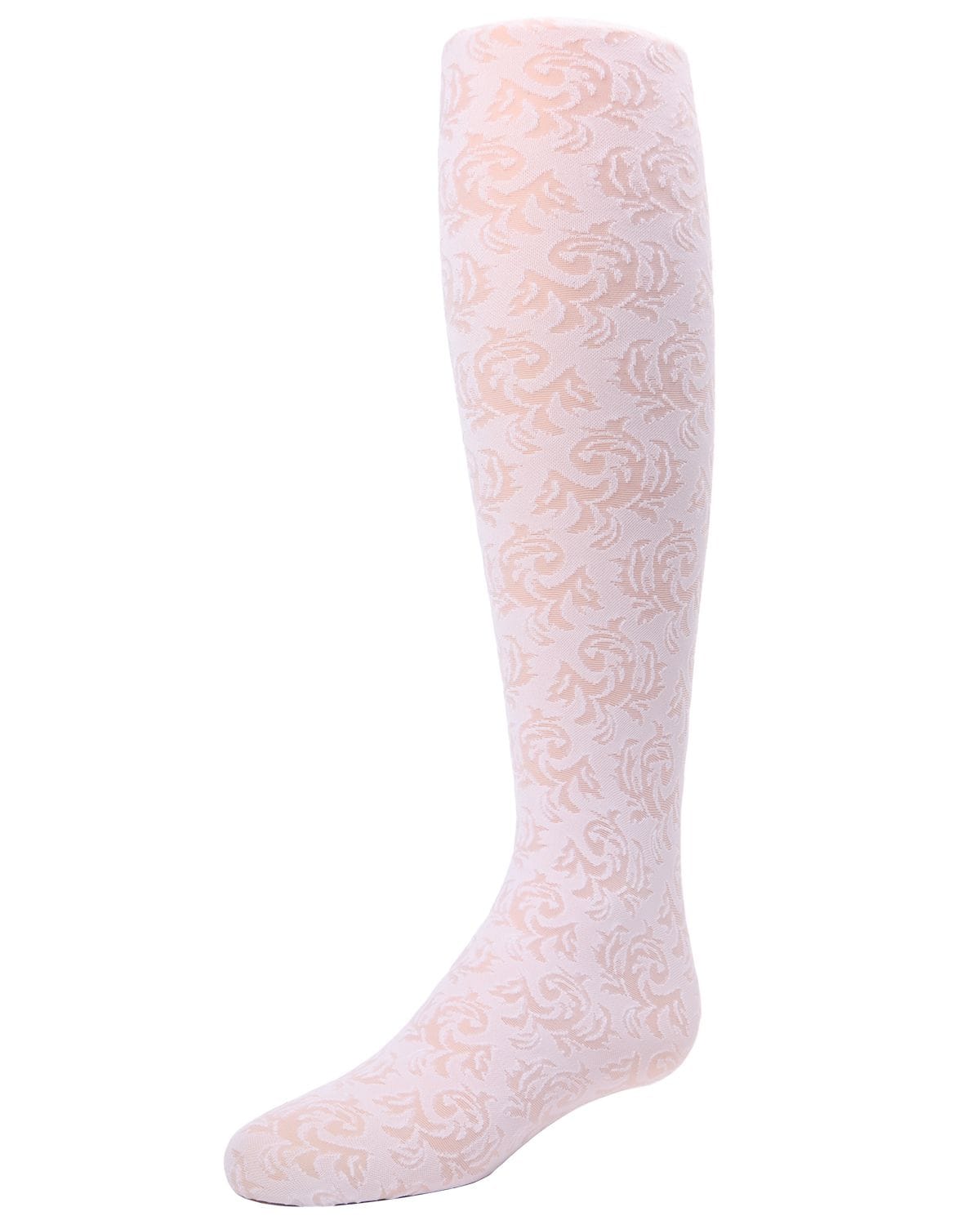 Memoi Girls Sheer Vine Opaque Tights - Mk-741