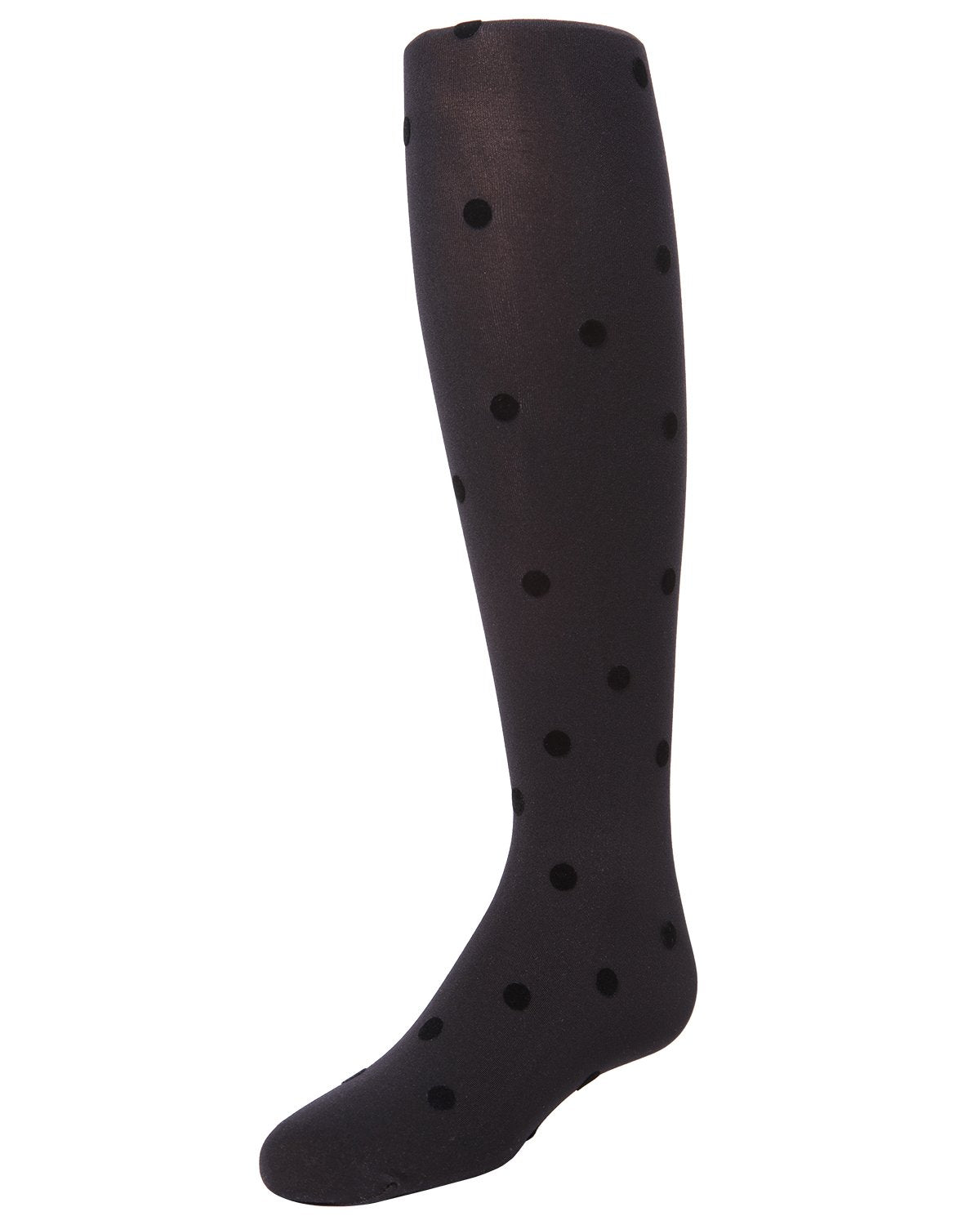 Girls' Flocked Dots Nylon Tights