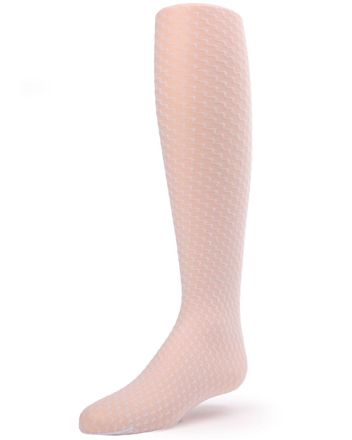 Memoi Girls Zoe Zigzag Sheer Tights - Mk-801