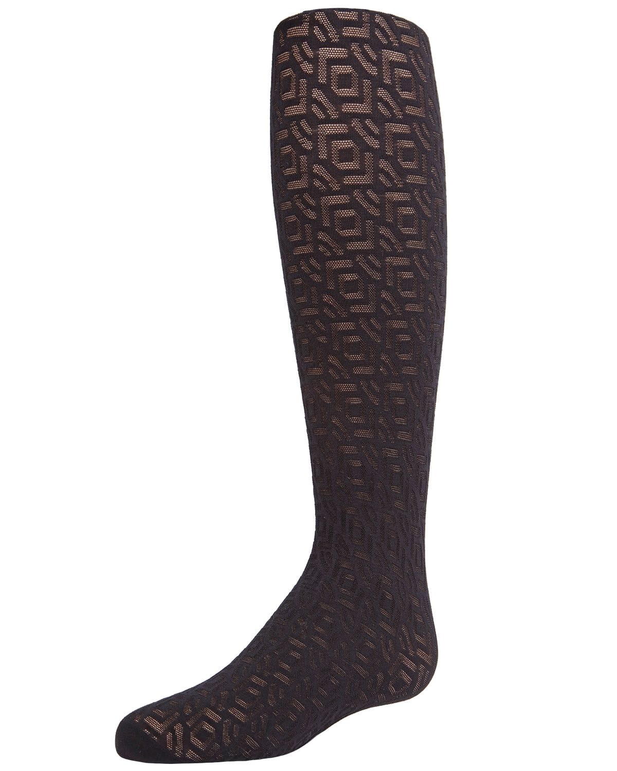 Memoi Girls Sheer Geo Art Deco-Inspired Tights - Mk-803