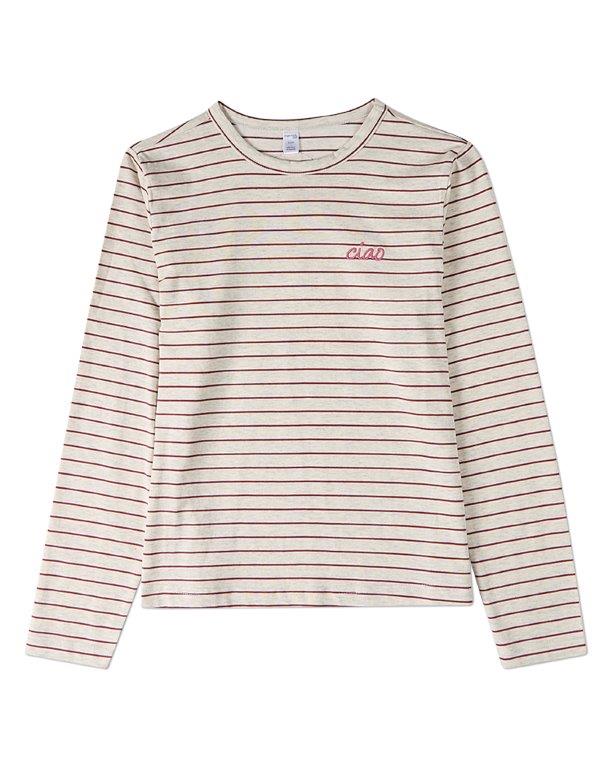 Memoi Ciao Striped Long Sleeve T-Shirt - MKC-109