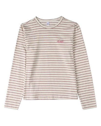 Memoi Ciao Striped Long Sleeve T-Shirt - MKC-109