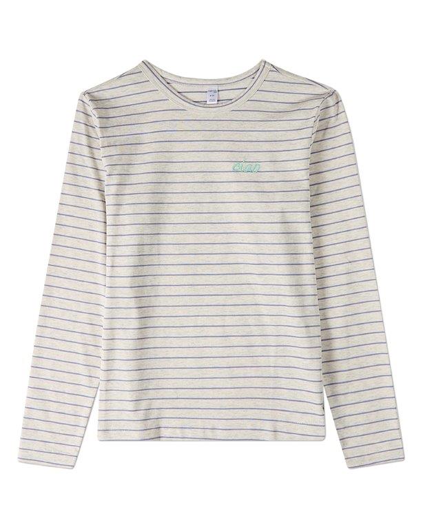 Memoi Ciao Striped Long Sleeve T-Shirt - MKC-109
